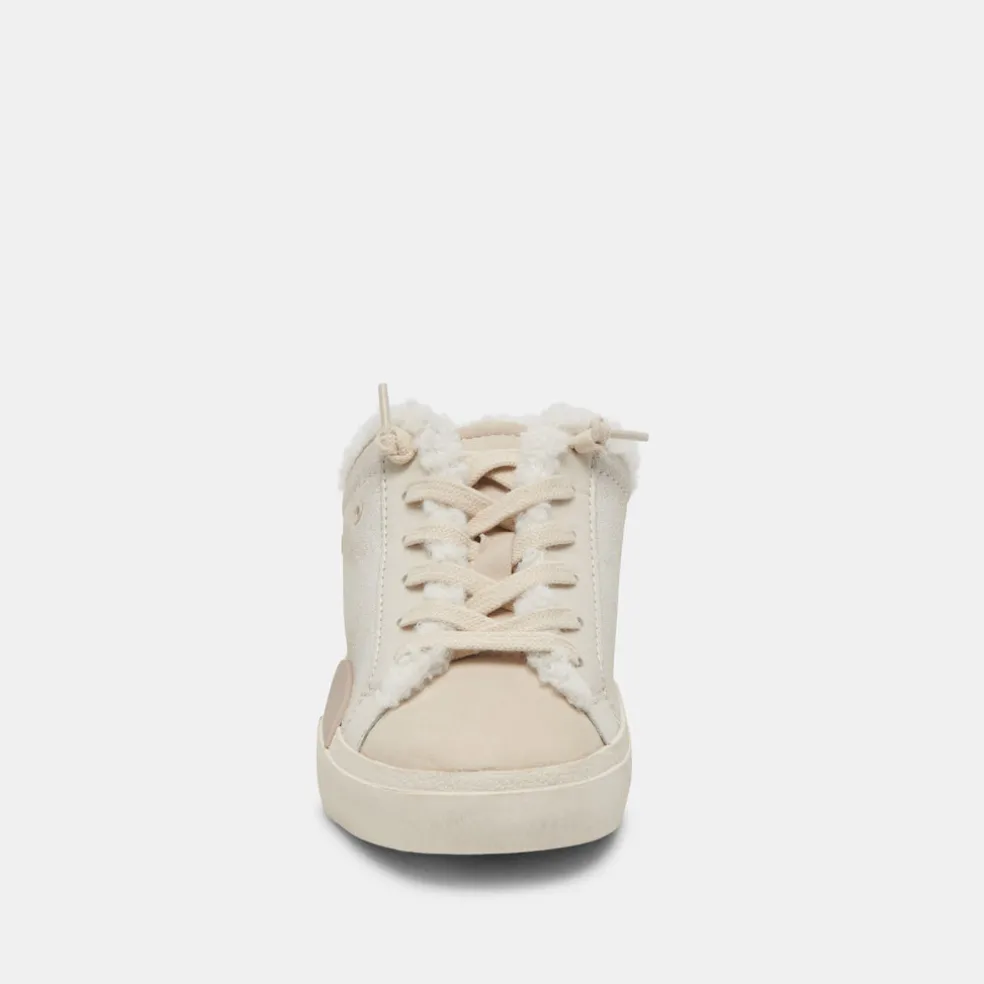 Zantel Sneakers Off White Crackled Leather
