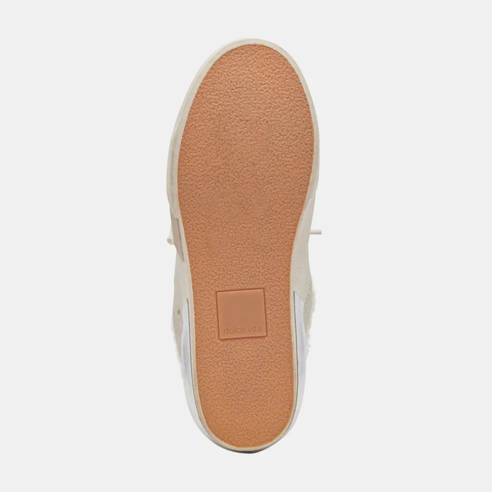 Zantel Sneakers Off White Crackled Leather
