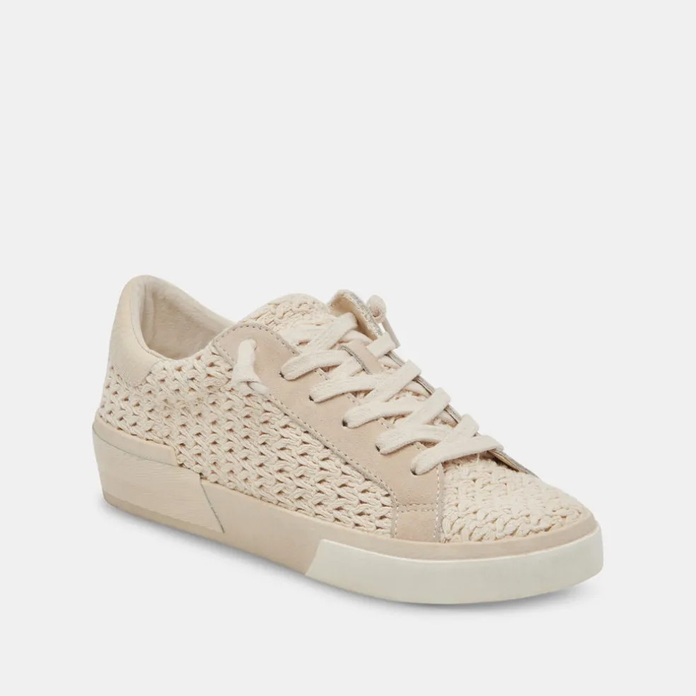 Zina Crochet Sneakers Sandstone Crochet