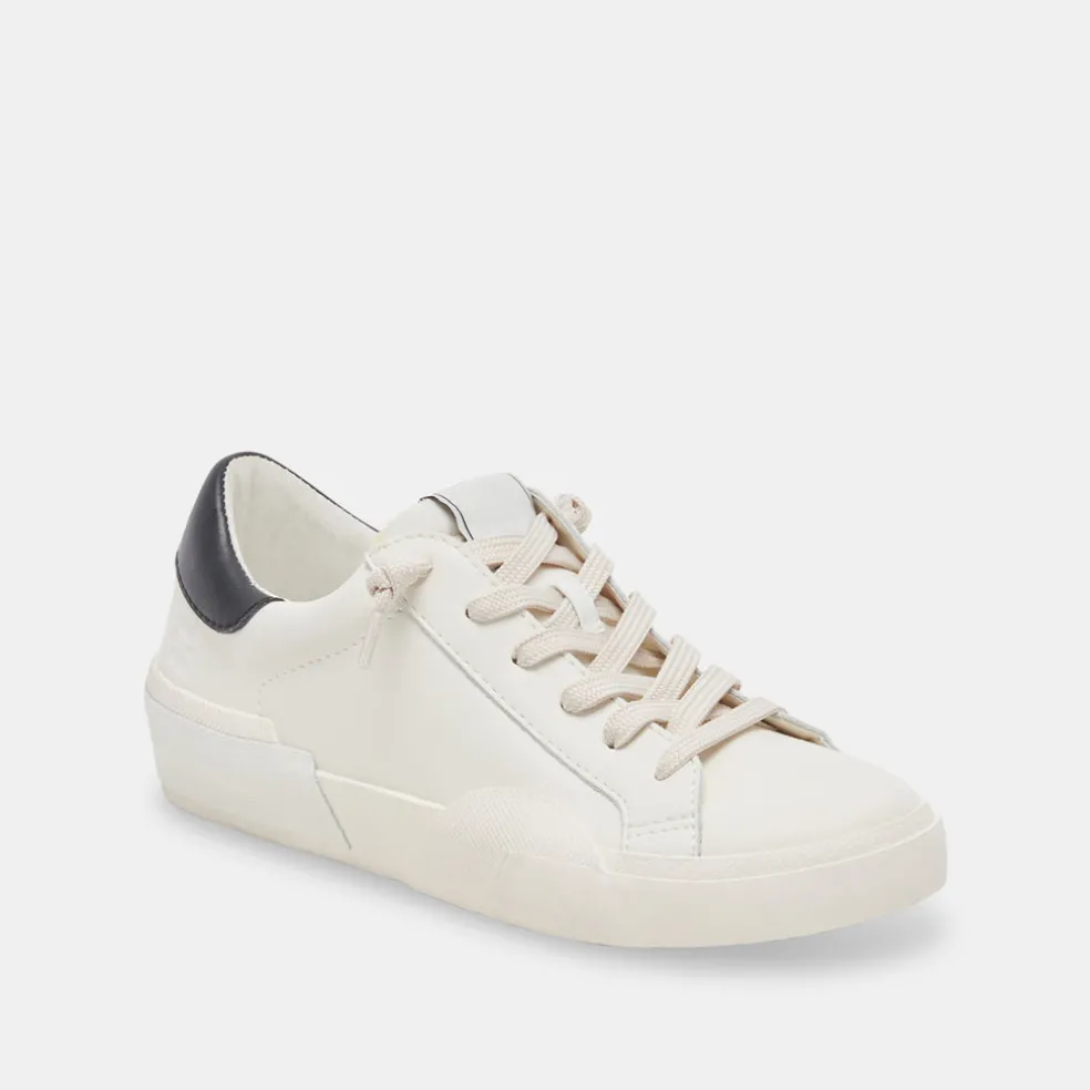 Zina Foam 360 Sneakers White Black Recycled Leather
