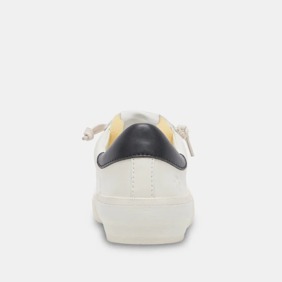 Zina Foam 360 Sneakers White Black Recycled Leather