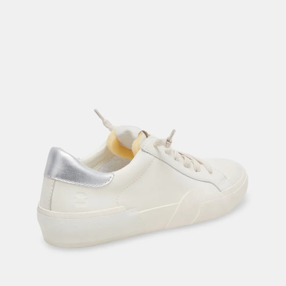 Zina Foam 360 Sneakers White Silver Recycled Leather