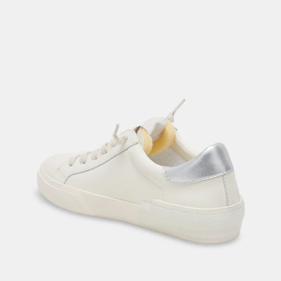 Zina Foam 360 Sneakers White Silver Recycled Leather