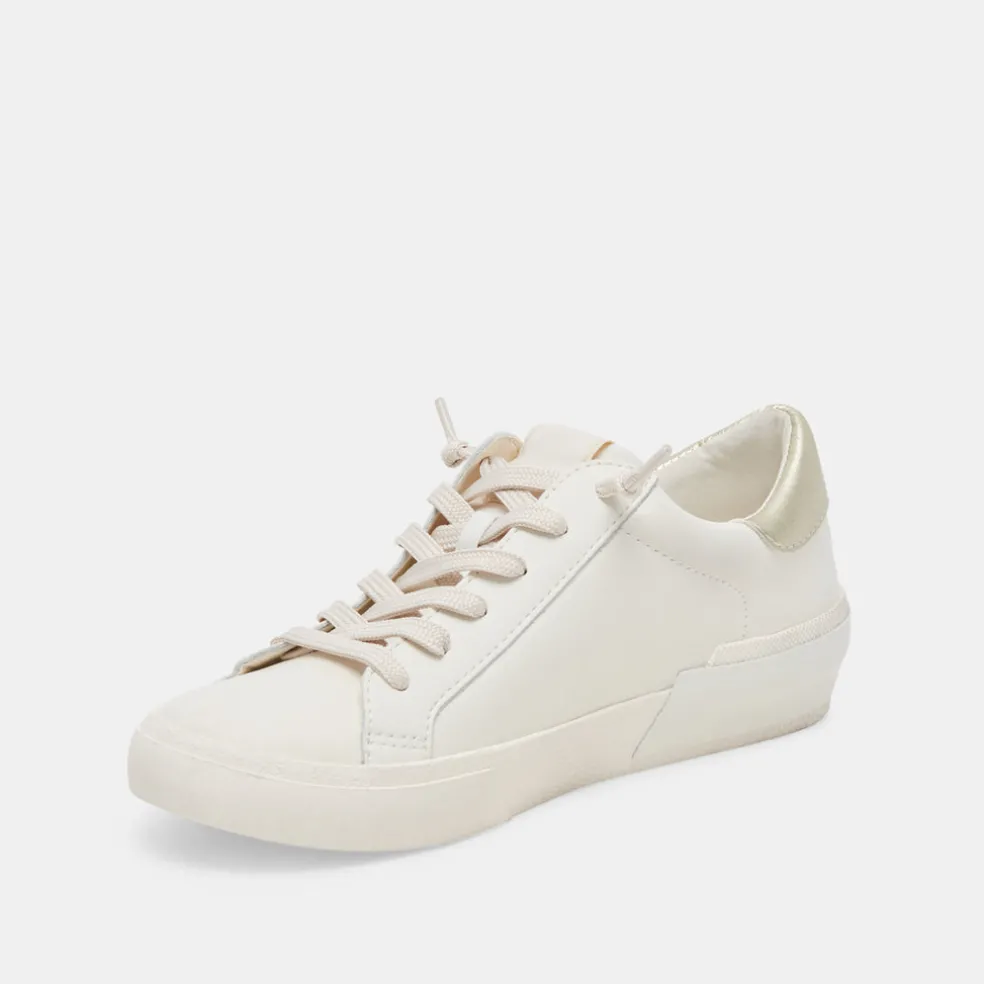 Zina Foam 360 Sneakers White Gold Recycled Leather