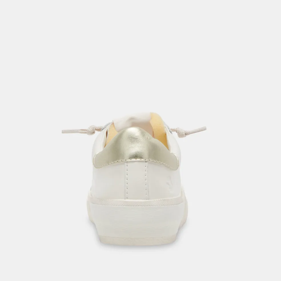 Zina Foam 360 Sneakers White Gold Recycled Leather
