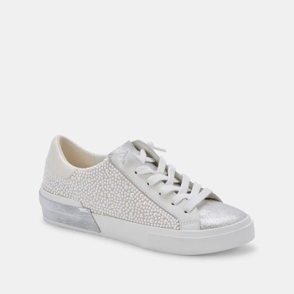 Zina Pearl Wide Sneakers Vanilla Pearls