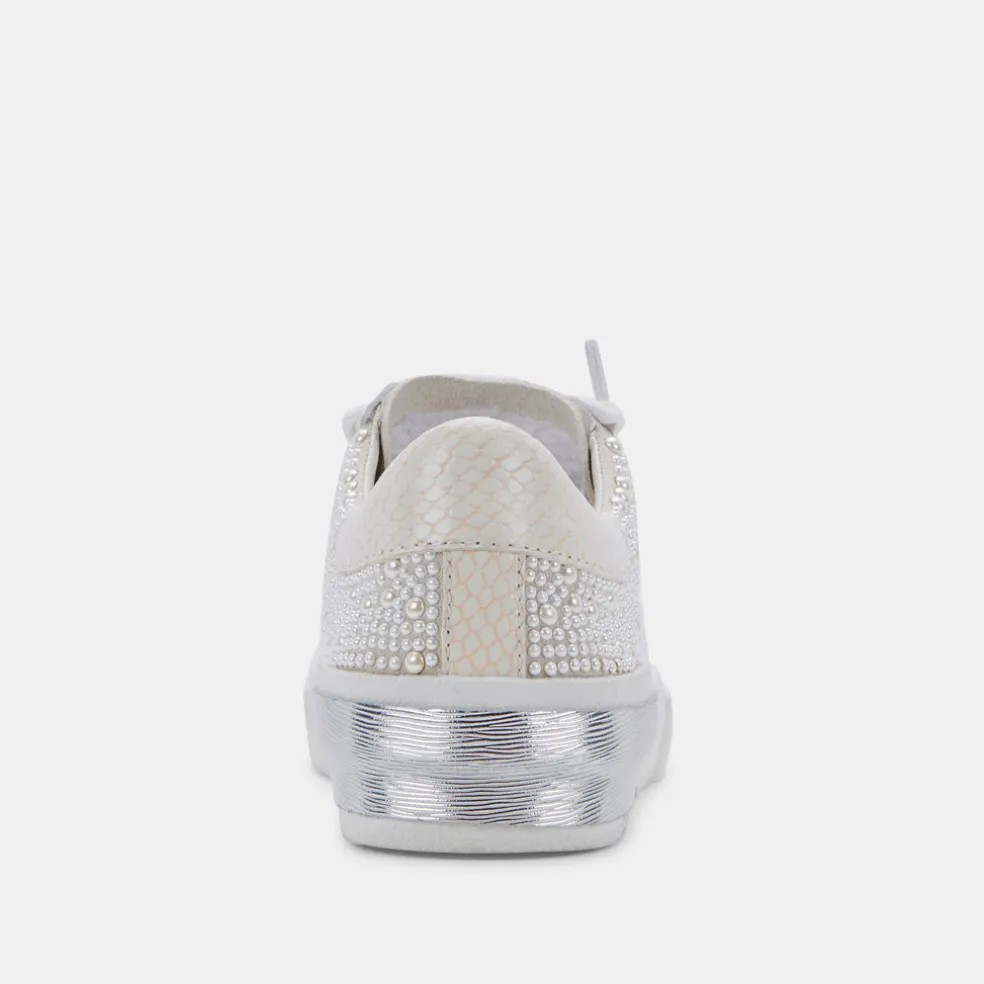 Zina Pearl Wide Sneakers Vanilla Pearls