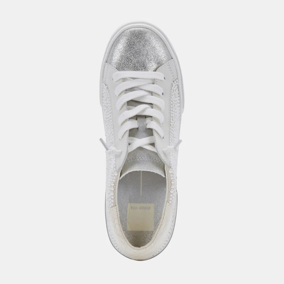 Zina Pearl Wide Sneakers Vanilla Pearls