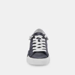 Zina Perforated Sneakers Black Perforated Leather