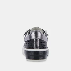 Zina Perforated Sneakers Black Perforated Leather