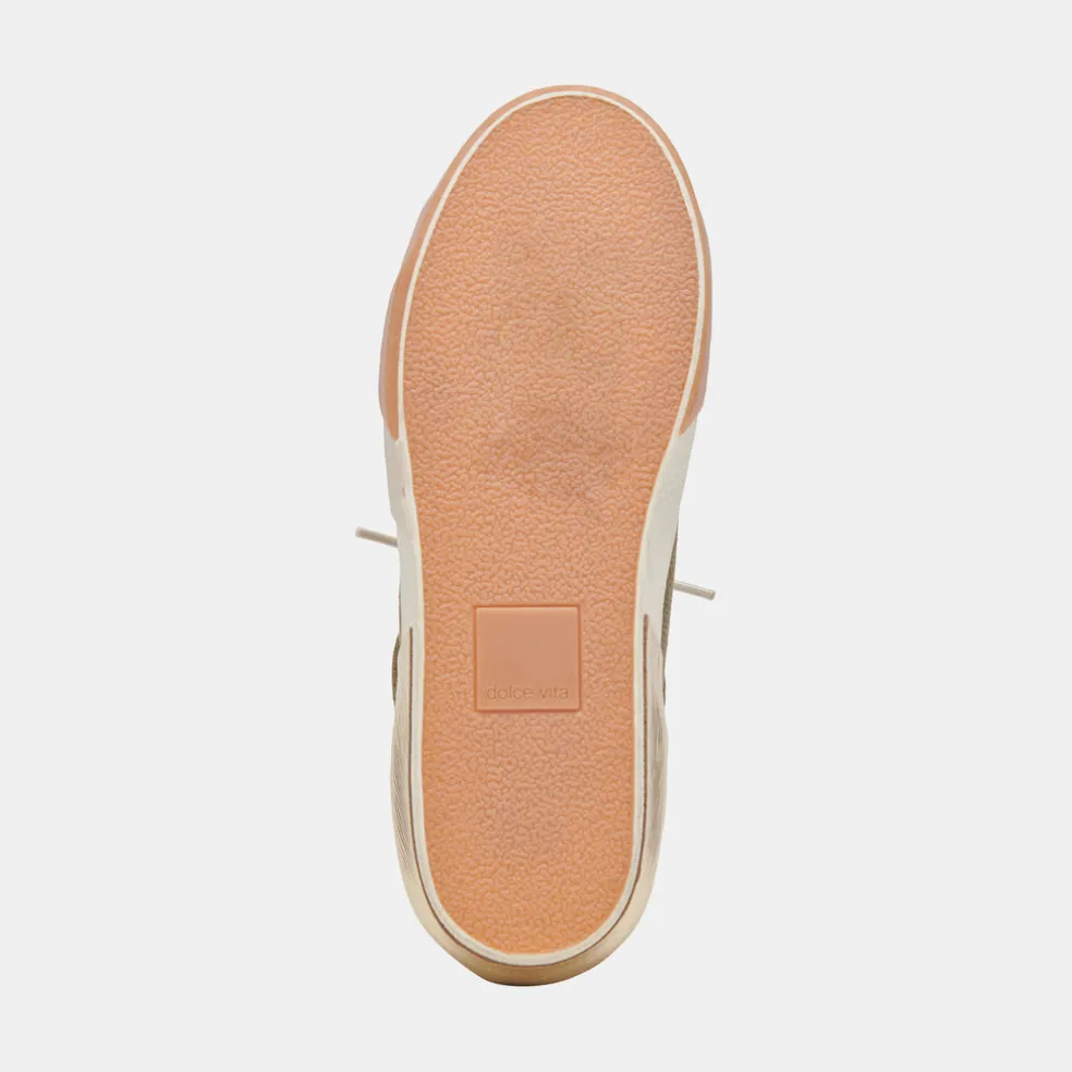 Zina Plush Sneakers Moss Perforated Suede