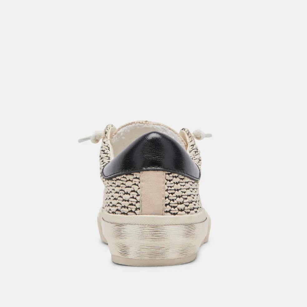 Zina Sneakers Black Natural Raffia