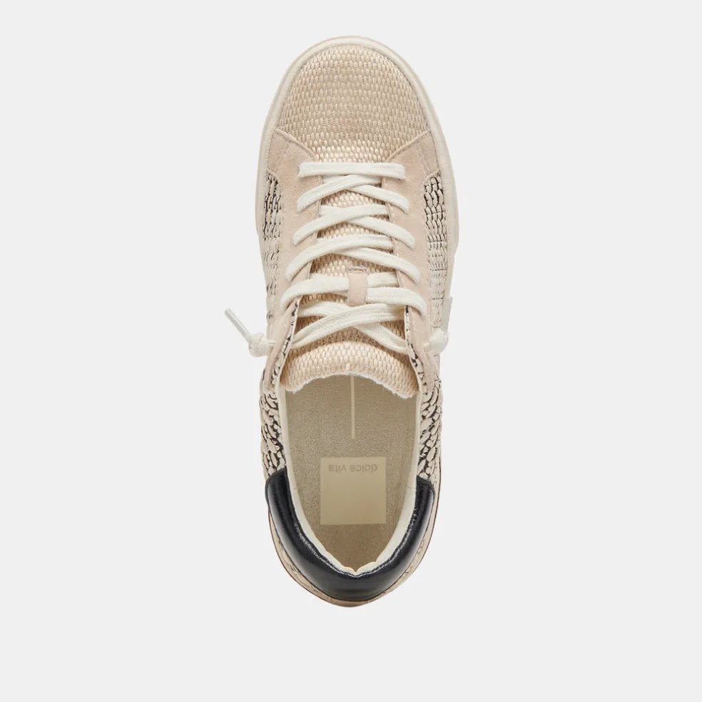 Zina Sneakers Black Natural Raffia