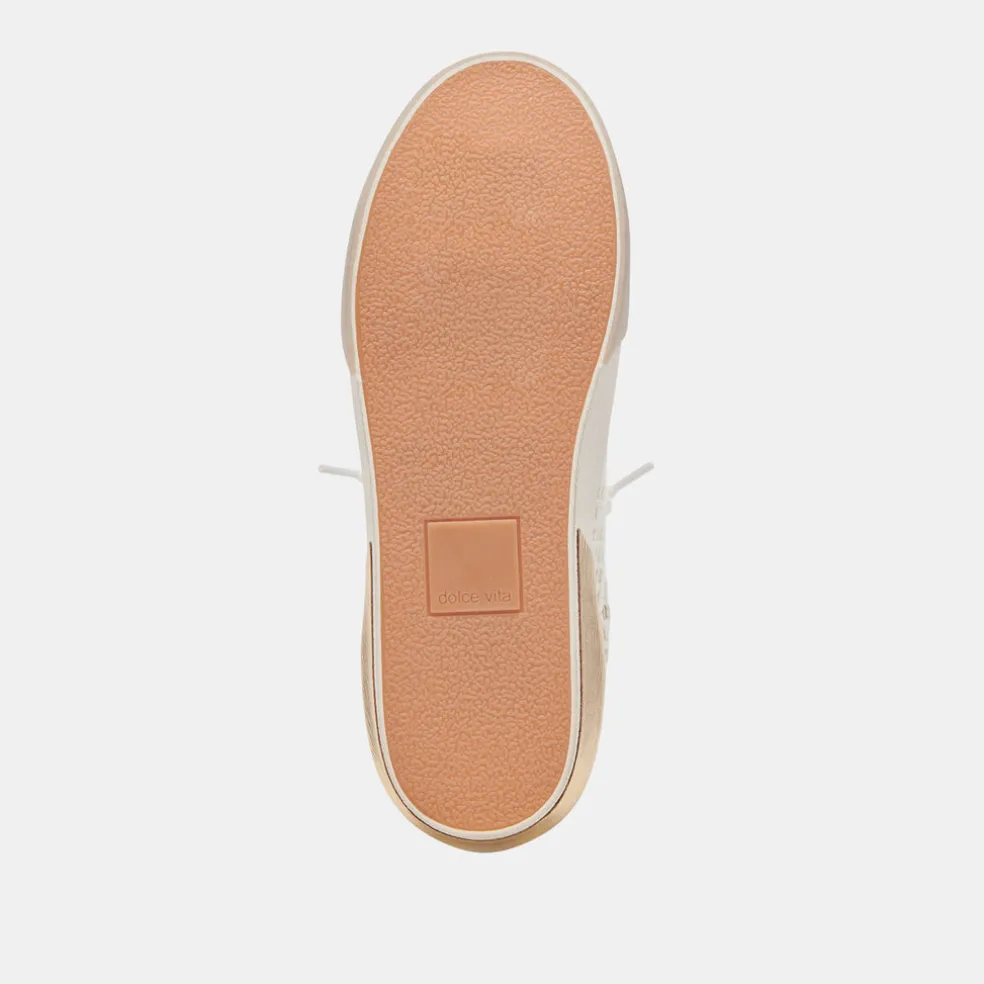 Zina Sneakers Bone Gold Woven