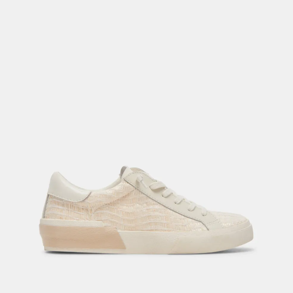 Zina Sneakers Bone Raffia