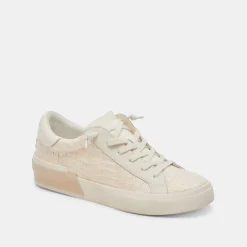 Zina Sneakers Bone Raffia