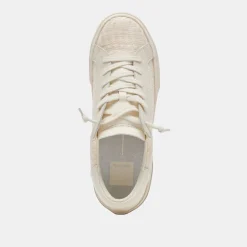 Zina Sneakers Bone Raffia