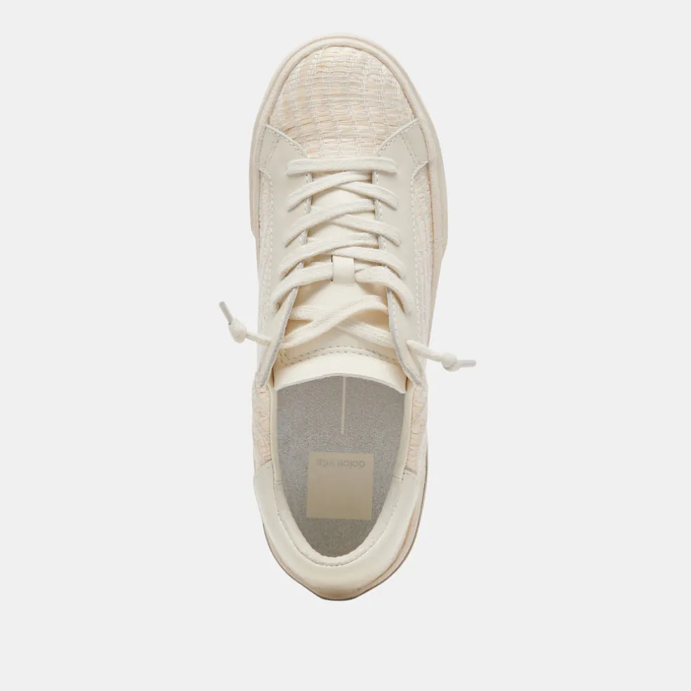 Zina Sneakers Bone Raffia