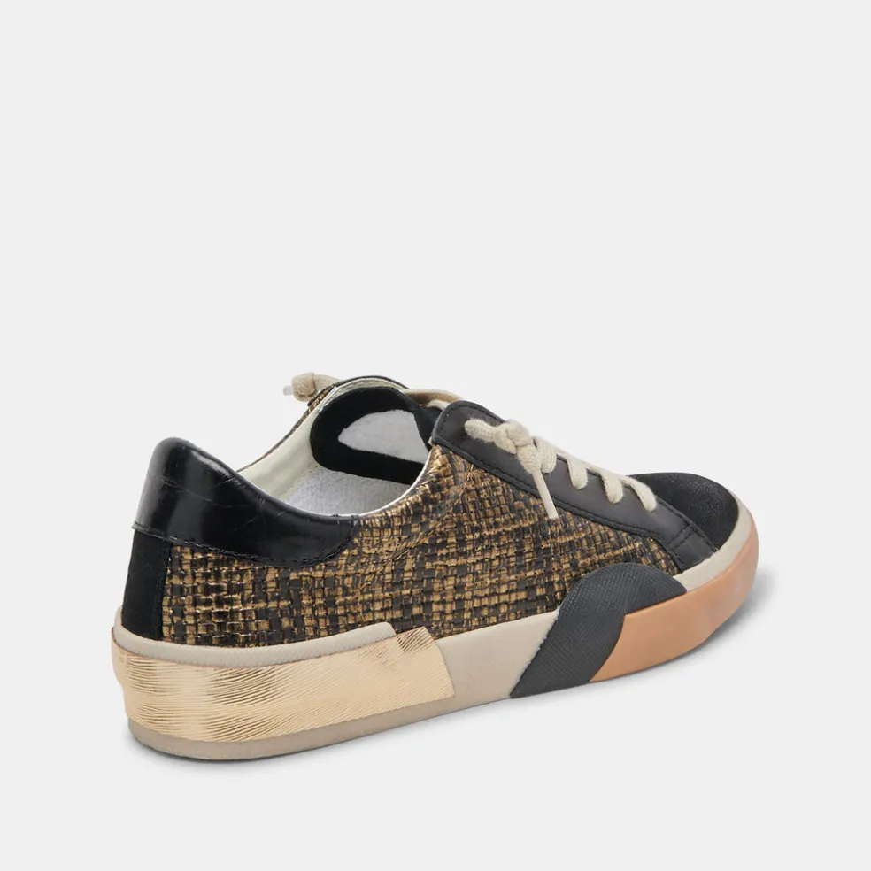 Zina Sneakers Bronze Black Woven
