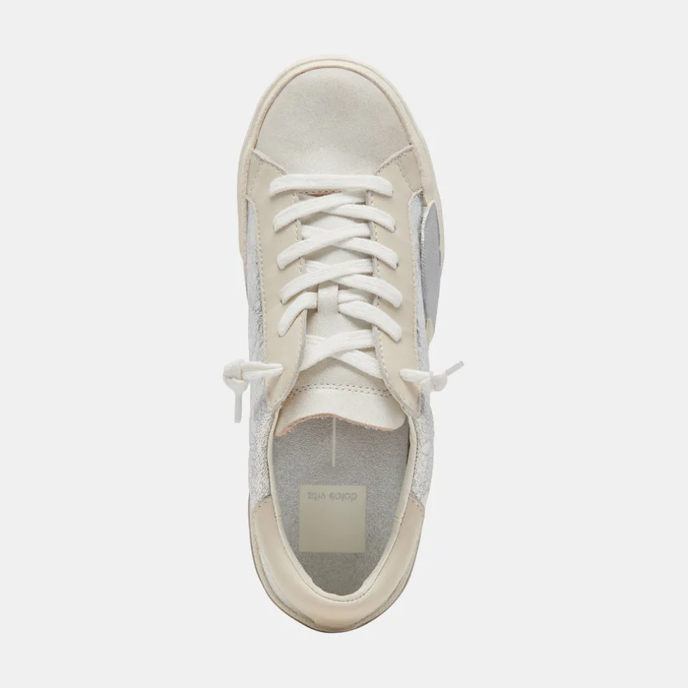 Zina Sneakers Chrome Distressed Leather