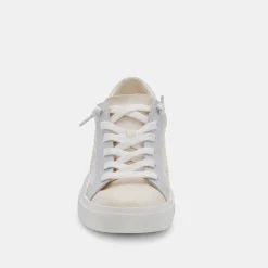 Zina Sneakers Cream Leopard Print Suede