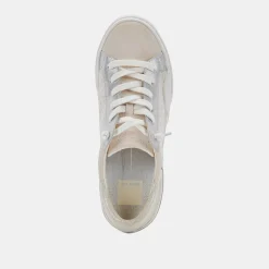 Zina Sneakers Cream Leopard Print Suede
