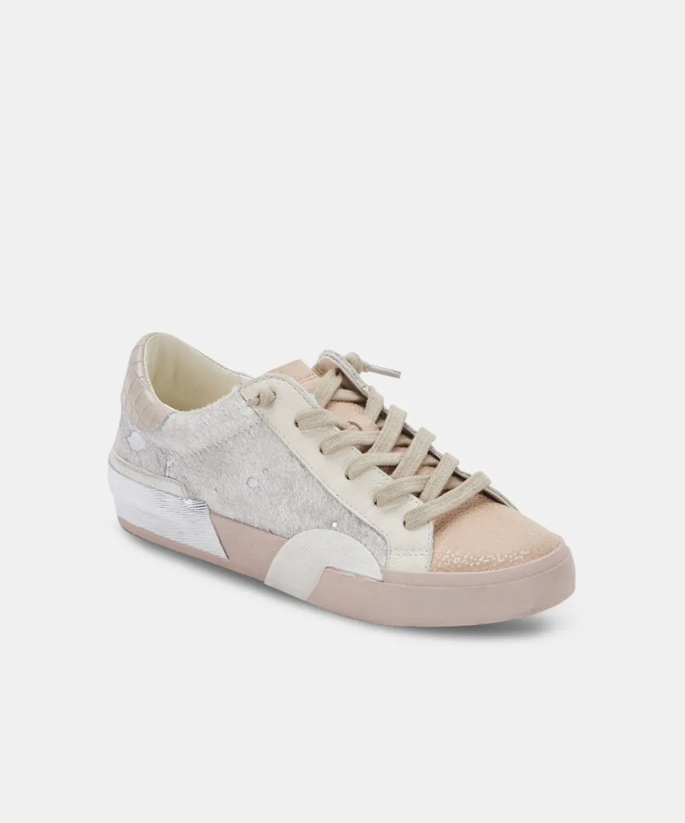 Zina Sneakers Dune Metallic Calf Hair