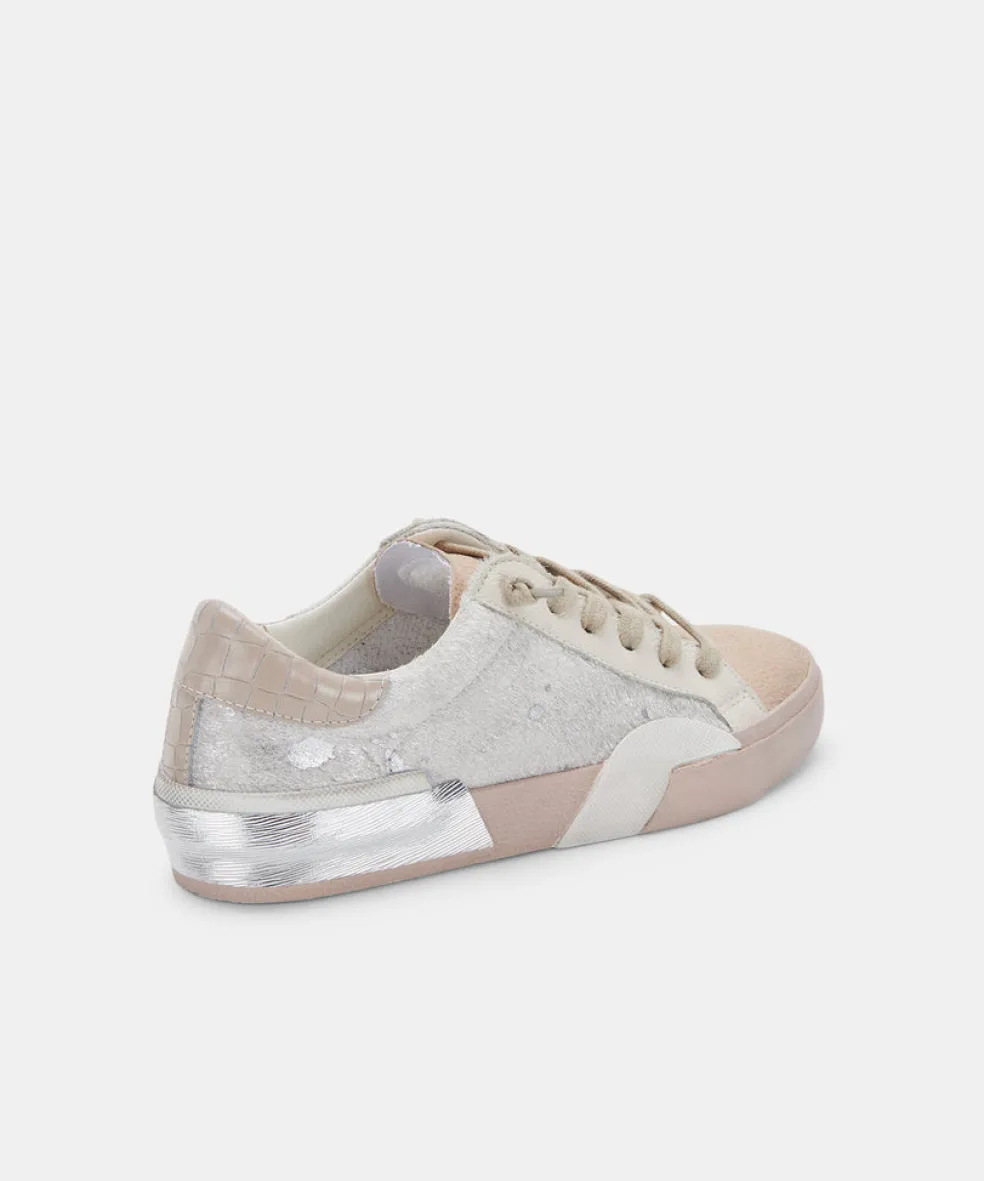 Zina Sneakers Dune Metallic Calf Hair