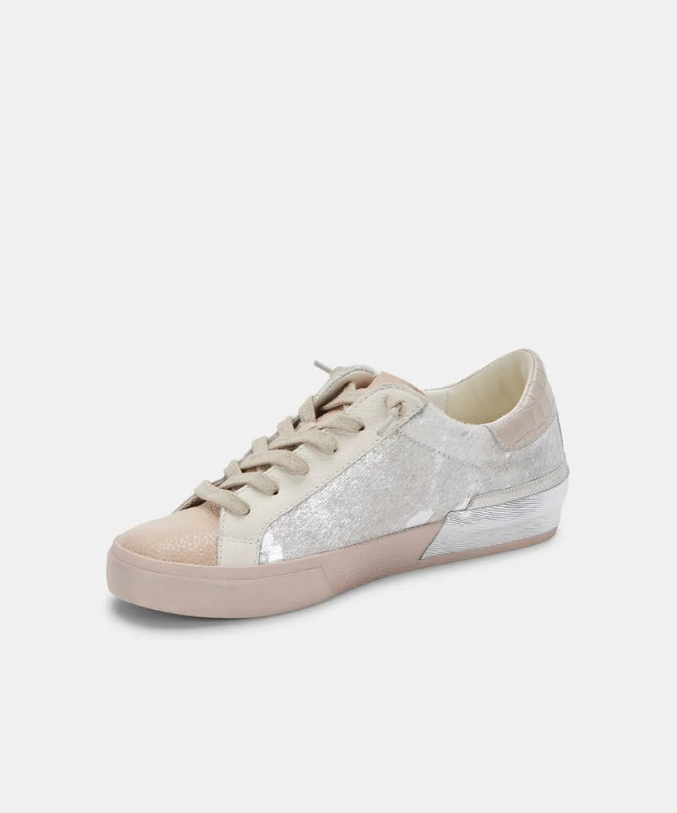 Zina Sneakers Dune Metallic Calf Hair
