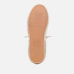 Zina Sneakers White Dune Embossed Leather