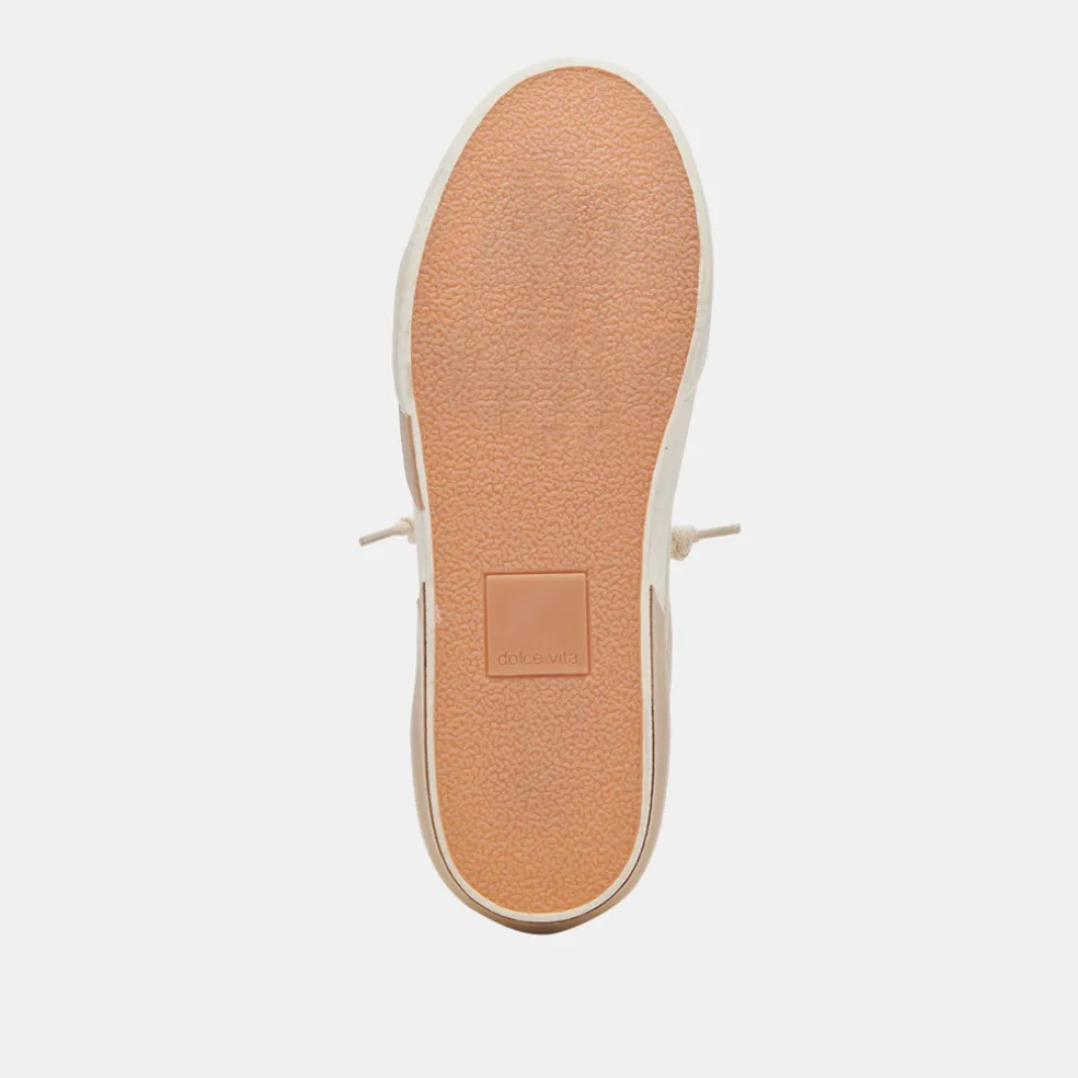Zina Sneakers White Dune Embossed Leather