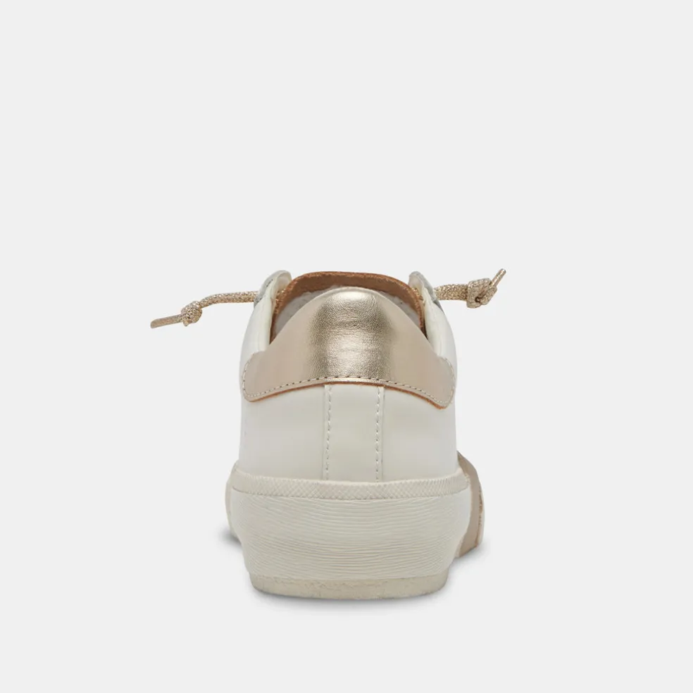 Zina Sneakers White Gold Leather