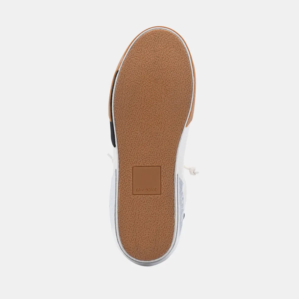 Zina Wide Sneakers White Black Leather
