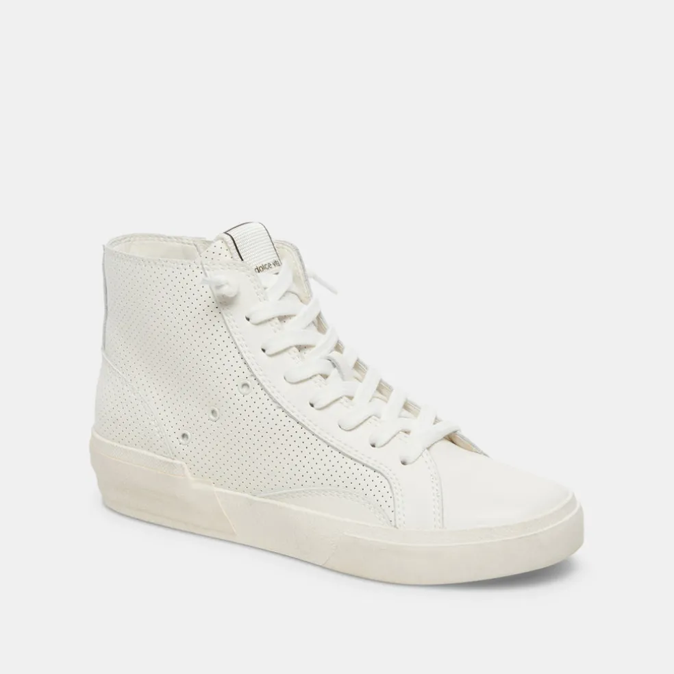Zohara Sneakers White Perforated Leather