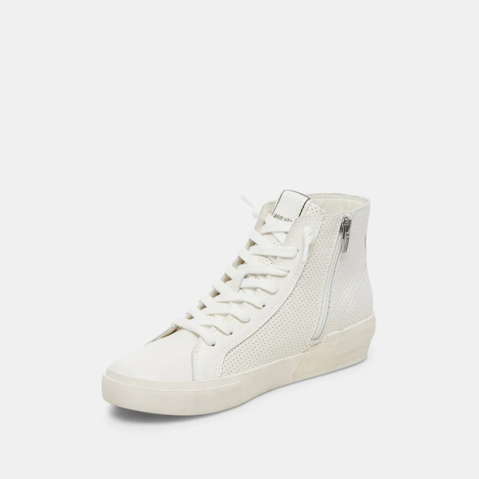 Zohara Sneakers White Perforated Leather
