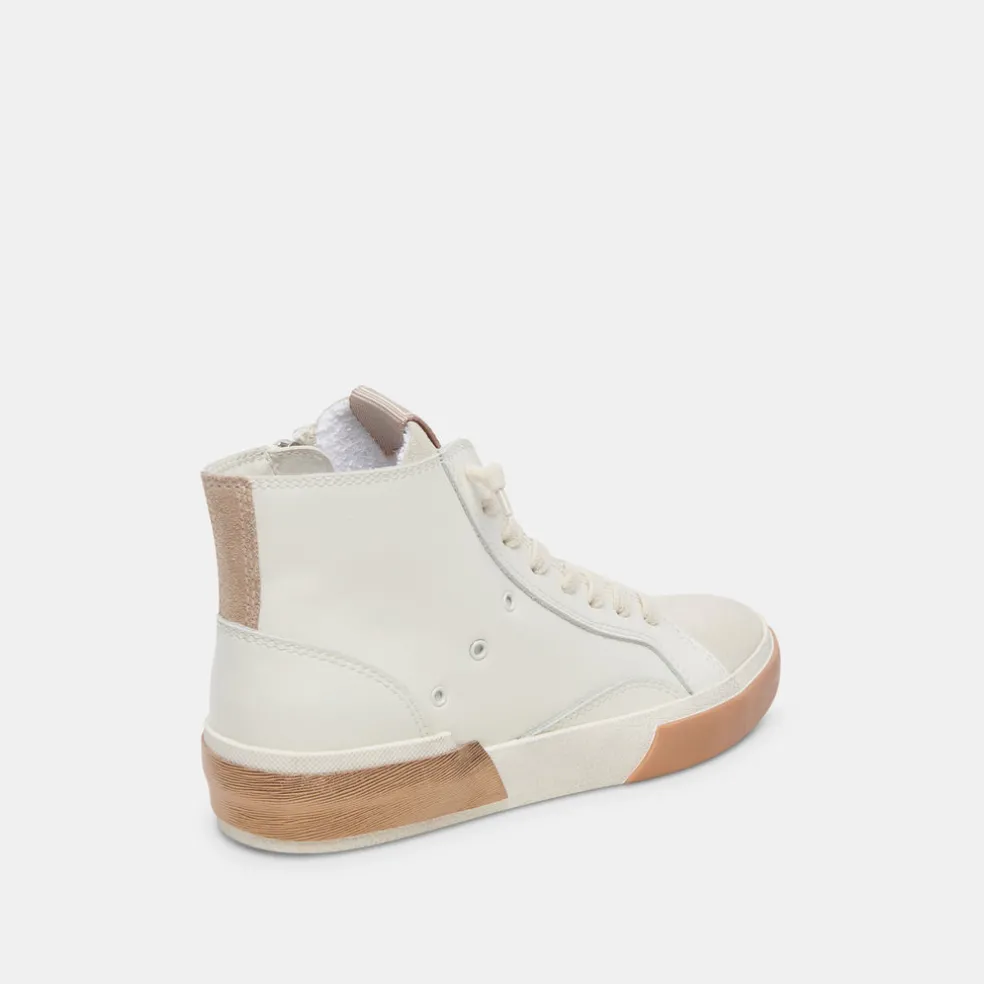 Zohara Sneakers White Tan Leather
