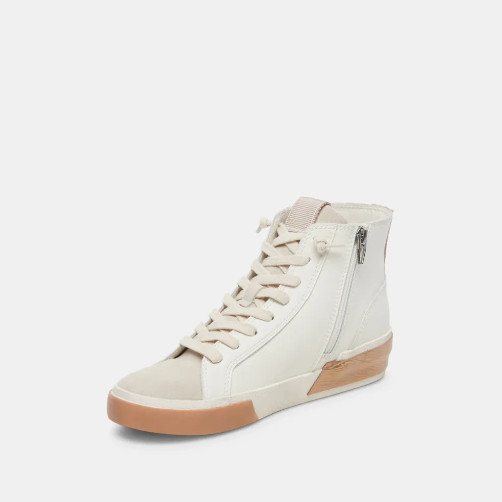 Zohara Sneakers White Tan Leather